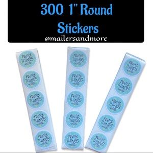 300 Pack of 1" Round Thank You Stickers "Pretty Things Inside" PRICE IS FIRM